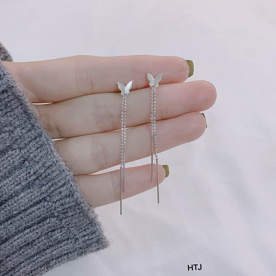 Bông tai bạc khuyên tròn xinh xắn chất liệu bằng bạc s925 MS062