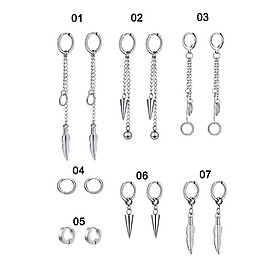 Khuyên tai titan unisex không gỉ