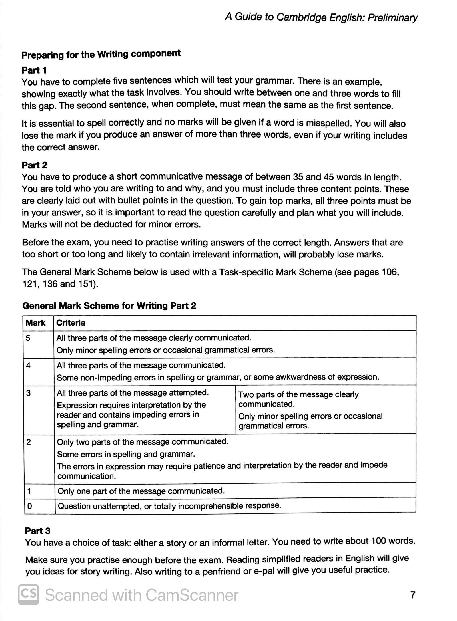 Cambridge Preliminary English Test 7 Student