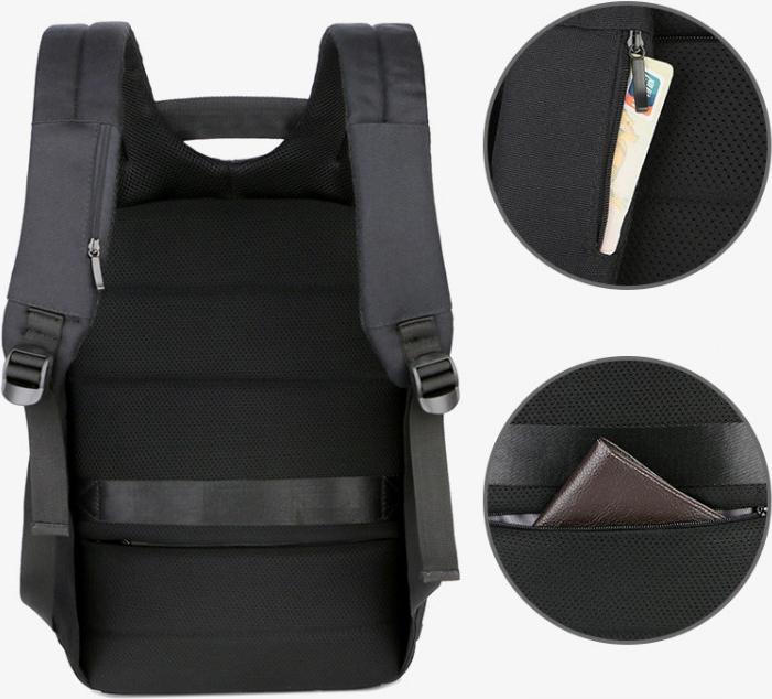 Ba lô nam thời trang đa năng tích hợp chế độ chống trộm cao cấp + sạc USB tiện dụng và siêu chống thấm nước(15,6")