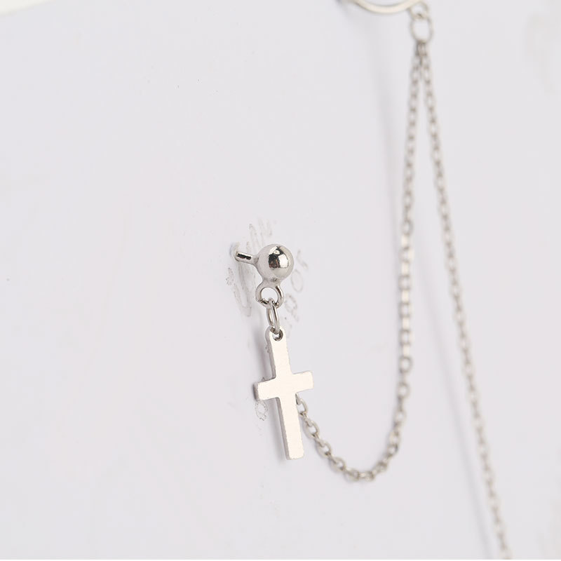 Bông tai chữ thập trẻ trung khỏe khoắn unisex 1 chiếc