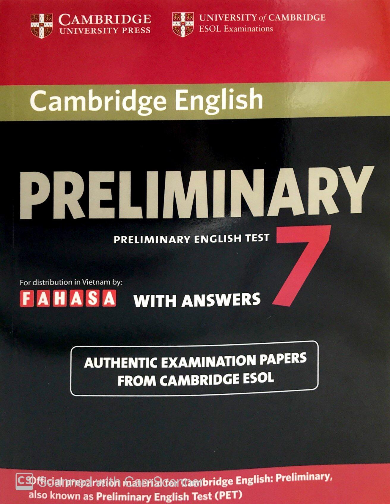 Cambridge Preliminary English Test 7 Student