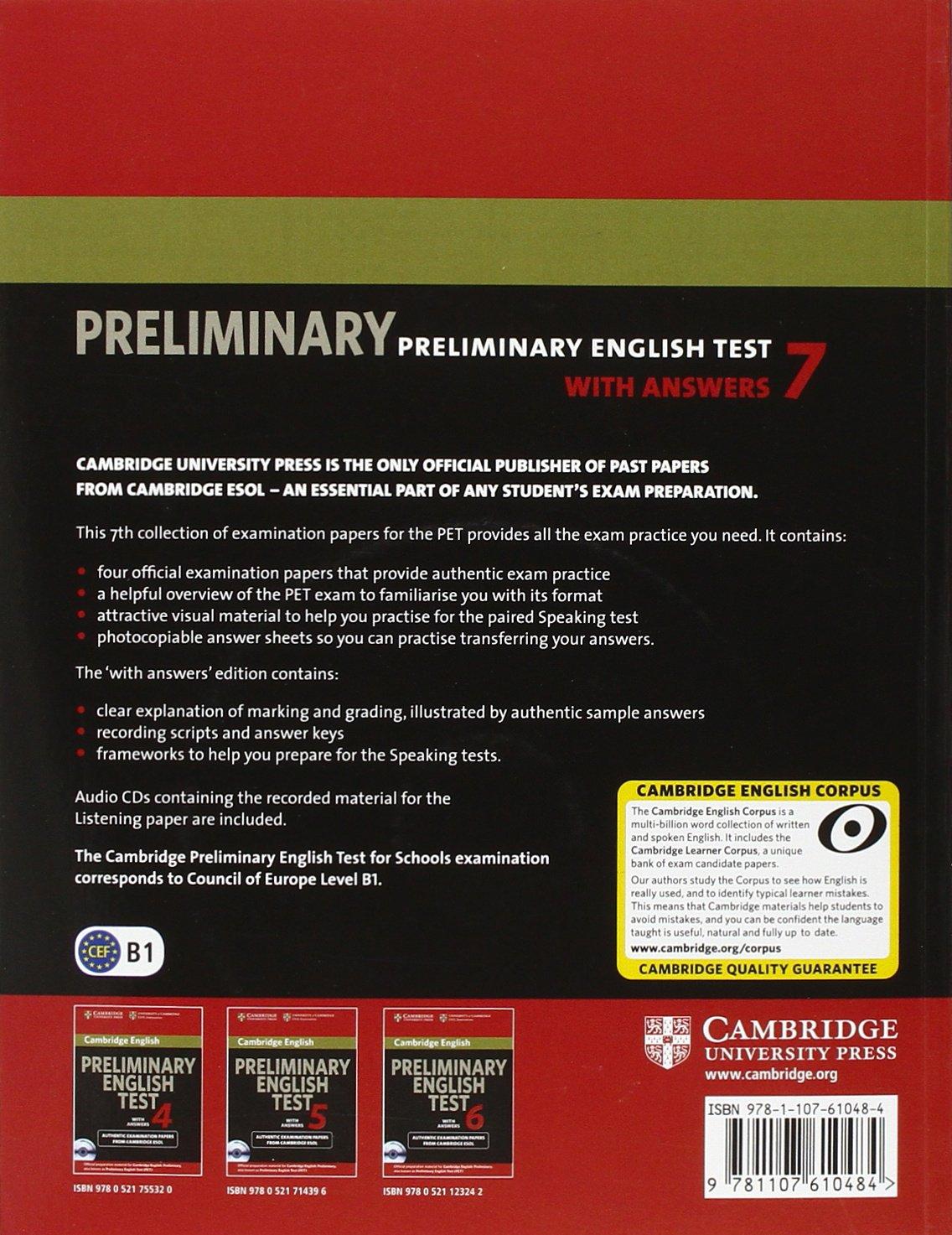 Cambridge Preliminary English Test 7 Student