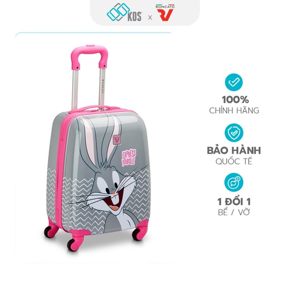 Vali trẻ em Vali Roncato Looney Tunes Baby size 14 inch, nhựa PC/ABS, thương hiệu Ý, 1 đổi 1 bể vỡ