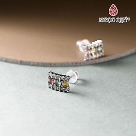 Bông tai Tourmaline tam tài 9x7mm - Ngọc Quý Gemstones