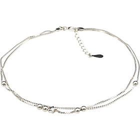 Lắc Chân Nữ Bạc Ý Bạc Hiểu Minh LC161 Ngôi Sao