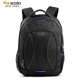 Balo 17 inch Solo Ascend Glide - Dòng Ba lô có dung tích lớn - nhiều ngăn - Chất liệu chống thấm nước  - Màu đen phối xanh - Mã sản phẩm TCC703 . Chính hãng bảo hành 5 năm