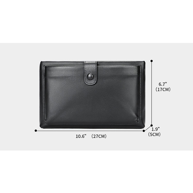 Clutch nam Ví cầm tay da bò thật BHM7334 Bền đẹp không bong tróc