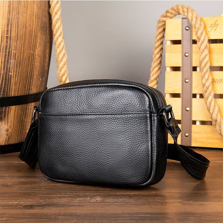 Túi đeo chéo nam nhỏ BAOHA LEATHER BHM6118 chuẩn da bò thật. Túi đeo vai mini