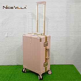 Vali Kéo Khung Nhôm Khóa Sập Mạ Vàng NiceVilla 