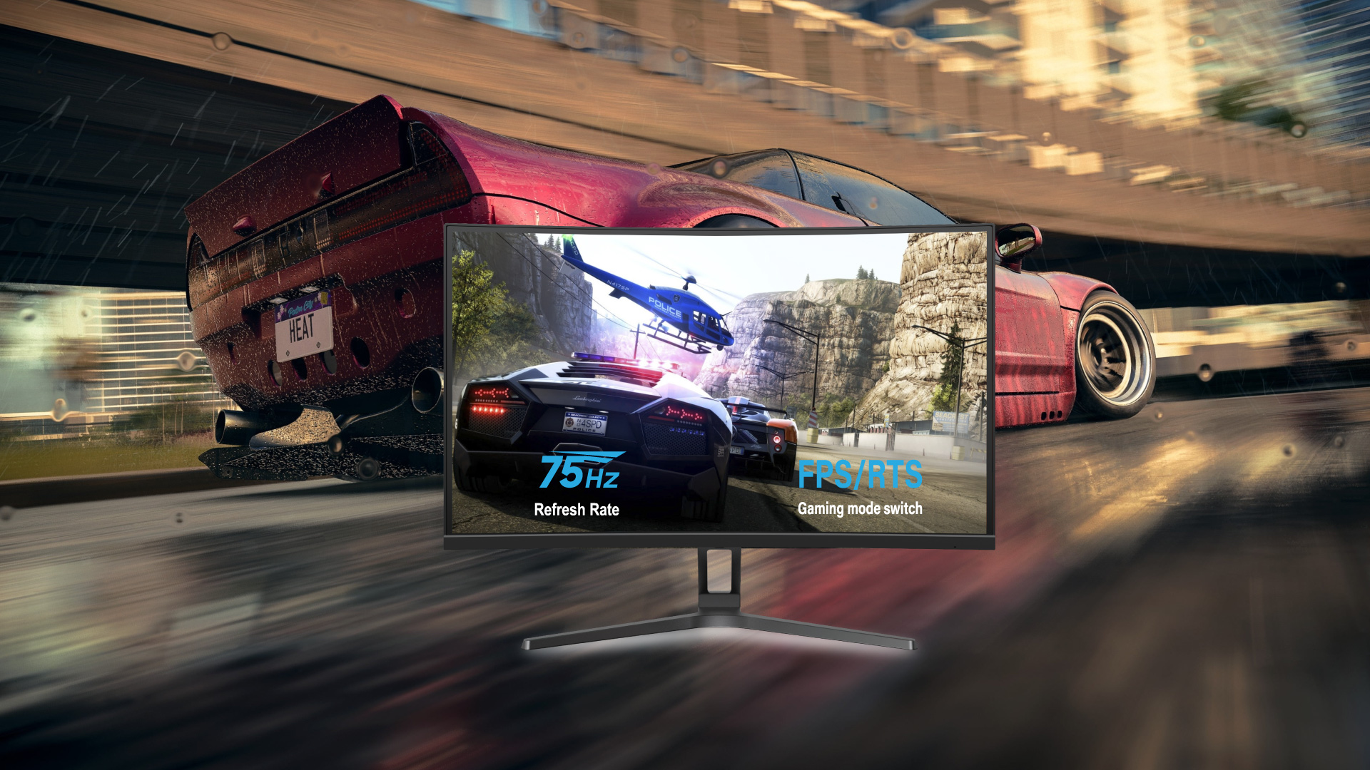 Màn hình VSP CM2705H Gaming cong 27inch (27" FHD MVA 75Hz 6.5Ms, VGA/HDMI) - Hàng chính hãng TECH VISION phân phối