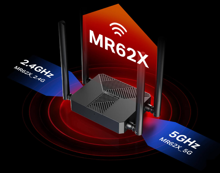 Bộ phát Wifi Mercusys MR62X ( Router ) WiFi 6 AX1500 Băng Tần Kép - Hàng Chính Hãng
