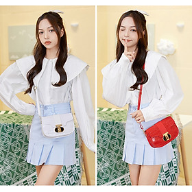 Túi Xách Nữ, Túi Đeo Chéo Nữ Cao Cấp Dáng Vuông Họa Tiết Da Cá Sấu Đi Chơi, Đi Tiệc Phong Cách Hàn Quốc
