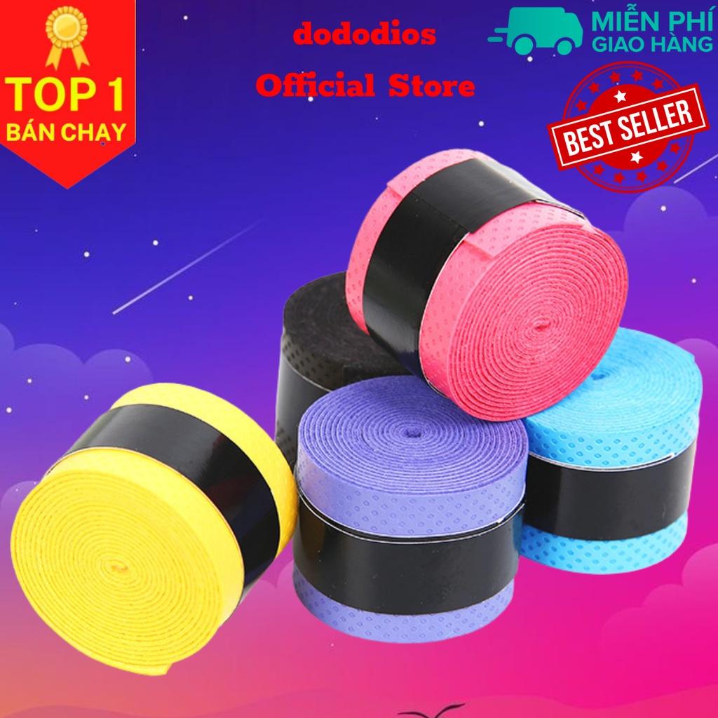 Bộ 5 cái quấn cán cầu lông dododios có gân chống trơn, thoáng khí thoát mồ hôi - Hàng chính hãng