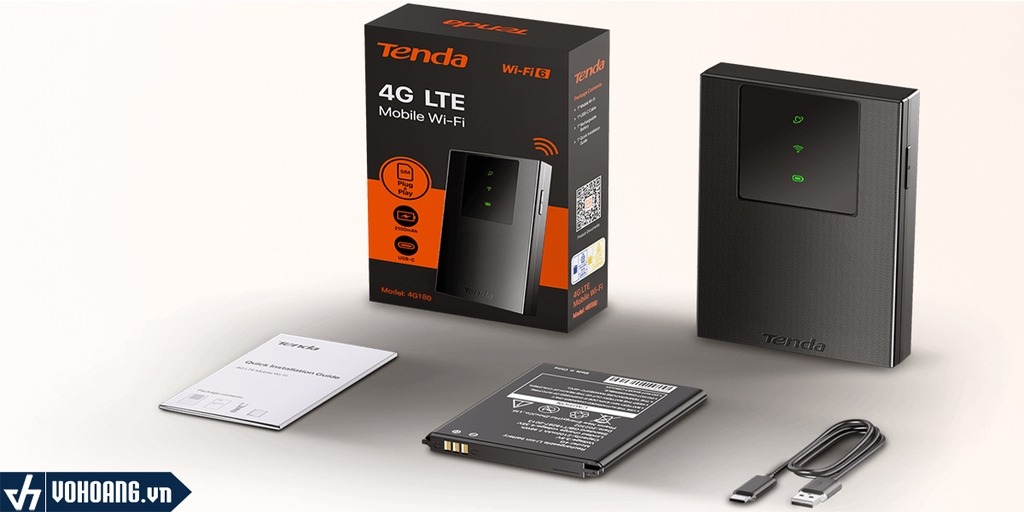 Bộ Phát WiFi 4G Với Cộng Nghệ WiFi 6 Tốc Độ Cao 286Mbps Tenda 4G180 v4.0 - Hàng Chính Hãng
