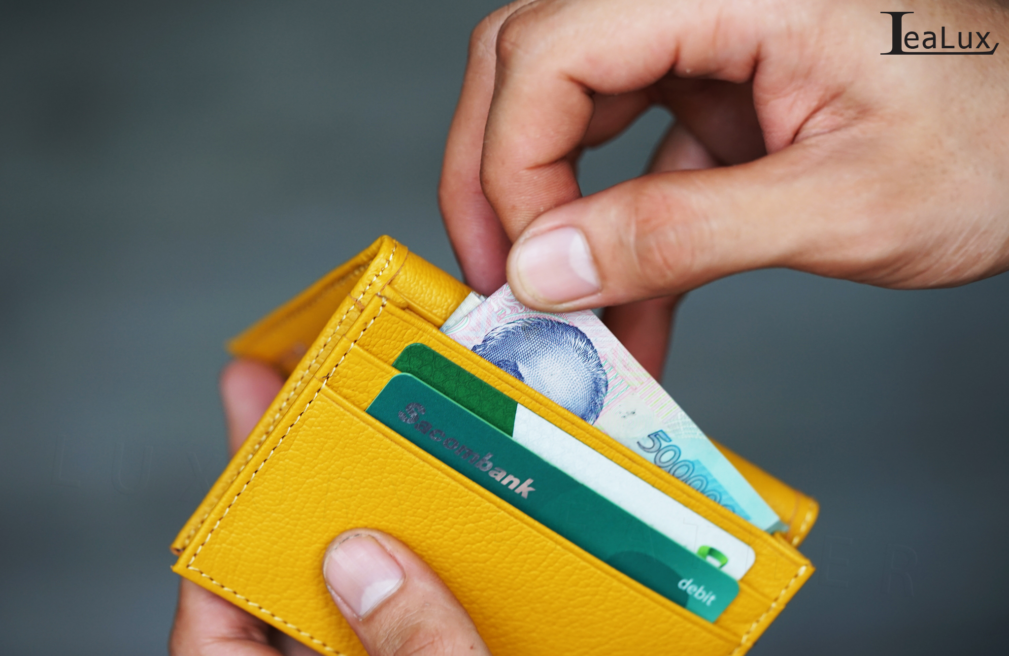 Ví da đựng card holder LEALUX