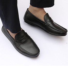 Giày nam da bò không dây mã GL66 mềm mịn