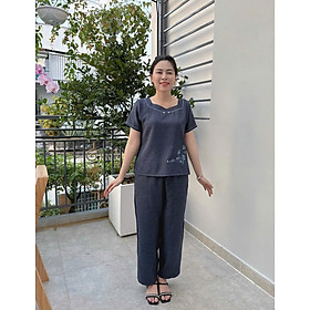 ️ Đồ Bộ Trung Niên️ Mẫu Đồ Bộ Trung Niên Thêu Hoa Văn Thổ Cẩm Trẻ Trung, Thời Trang Trung Niên Cao Cấp
