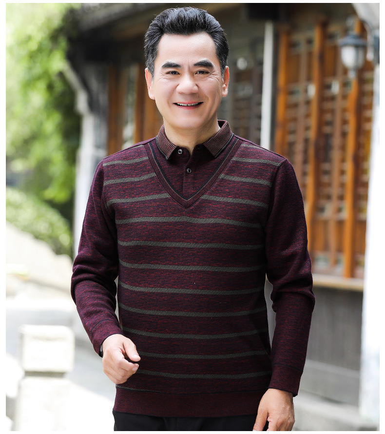 Áo Len Trung Niên Lót Lông Cừu Sang Trọng Siêu Ấm SAL240