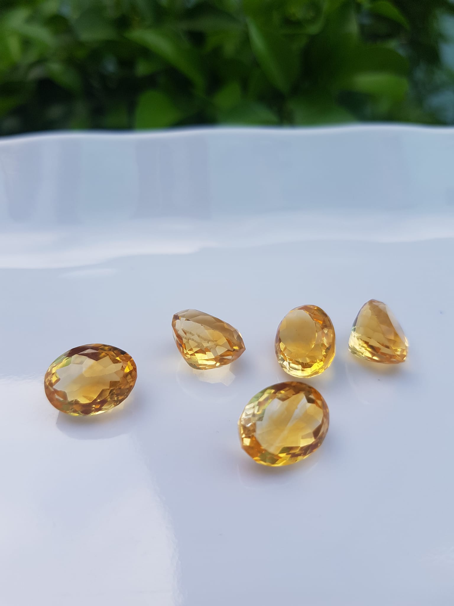Mặt Nhẫn Oval Màu Vàng Đẹp như hoa Đá Citrine tự nhiên Size hạt 13mm x 9,8mm x 7mm ạ