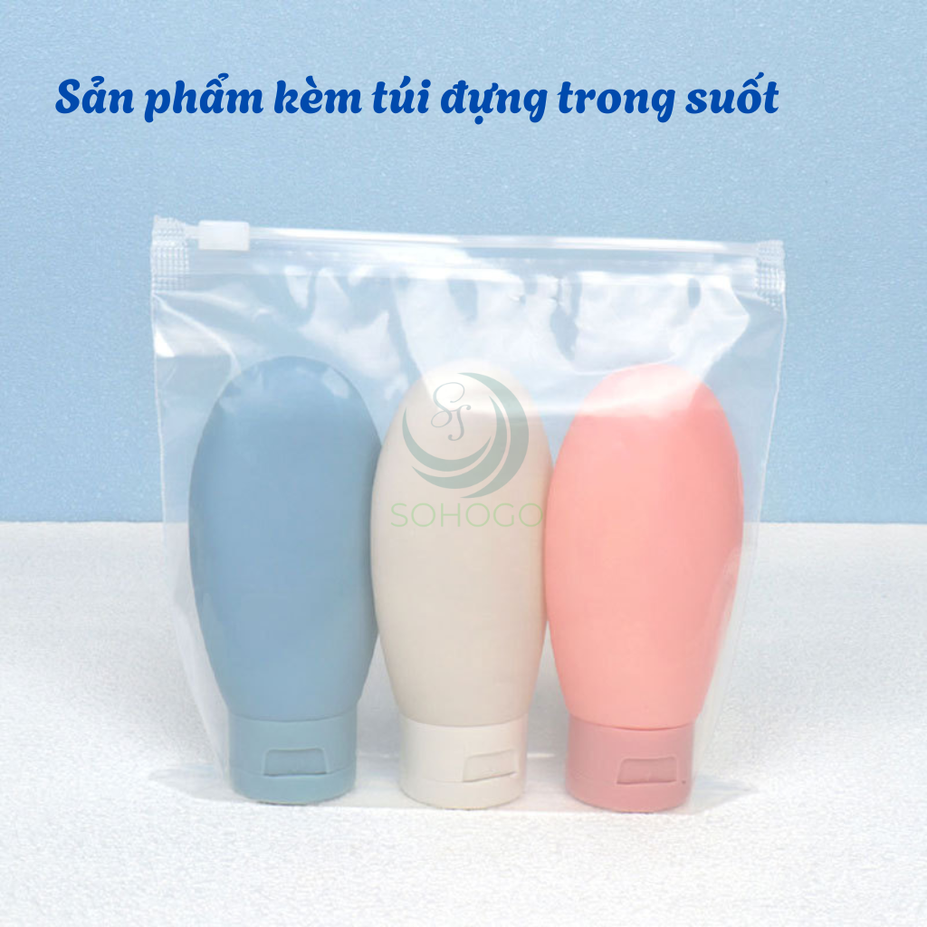 Bộ 3 lọ chiết mỹ phẩm du lịch mini – Dung tích 60ml tiện lợi Set 3 lọ chiết mỹ phẩm du lịch 60ml - Bộ 3 lọ chiết mỹ phẩm du lịch 60ml