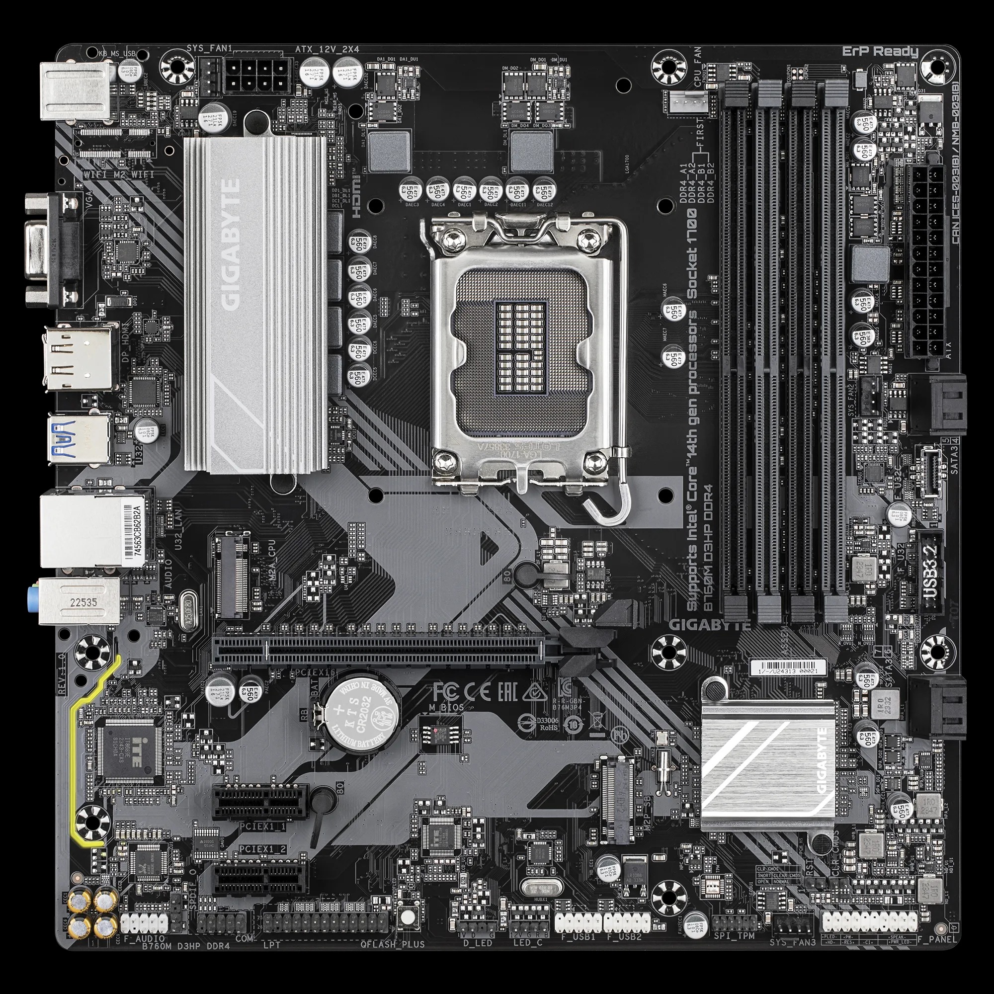 Mainboard Gigabyte B760M D3HP DDR4 Socket LGA1700 - Hàng Chính Hãng
