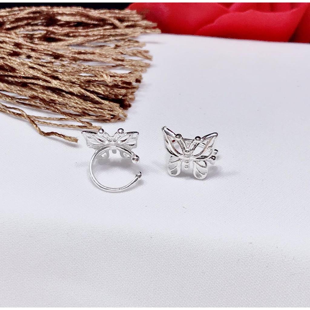 Bông tai bạc nụ hoa nhỏ xinh chất liệu bằng bạc s925 MS0035