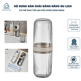 Hộp Đựng Bàn Chải Kem Đánh Răng Có Thể Làm Cốc Nước Súc Miệng Tiện Lợi Đi Du Lịch - Hộp ĐỰng Bàn Chải Du lịch Đa Năng - Hàng Chính Hãng MINIIN
