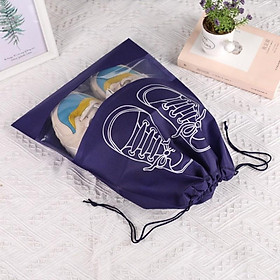 Tui Đựng Giày Dép Người Lớn Dây Rút Chống Bẩn Chống Thấm Nước Du Lịch Dây Rút Size To 32x43cm