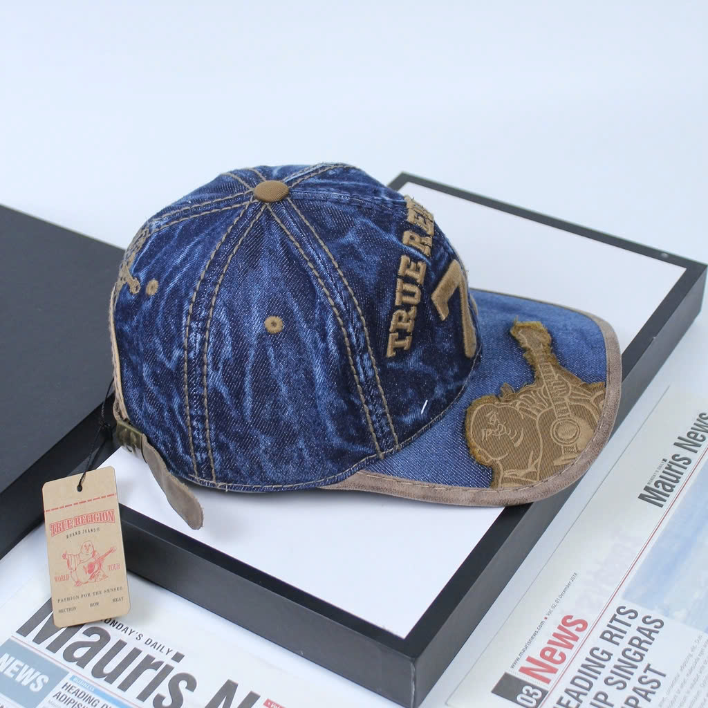 Nón nam, mũ lưỡi trai Ông Địa 79 phối vải jeans form đẹp thời trang đường phố