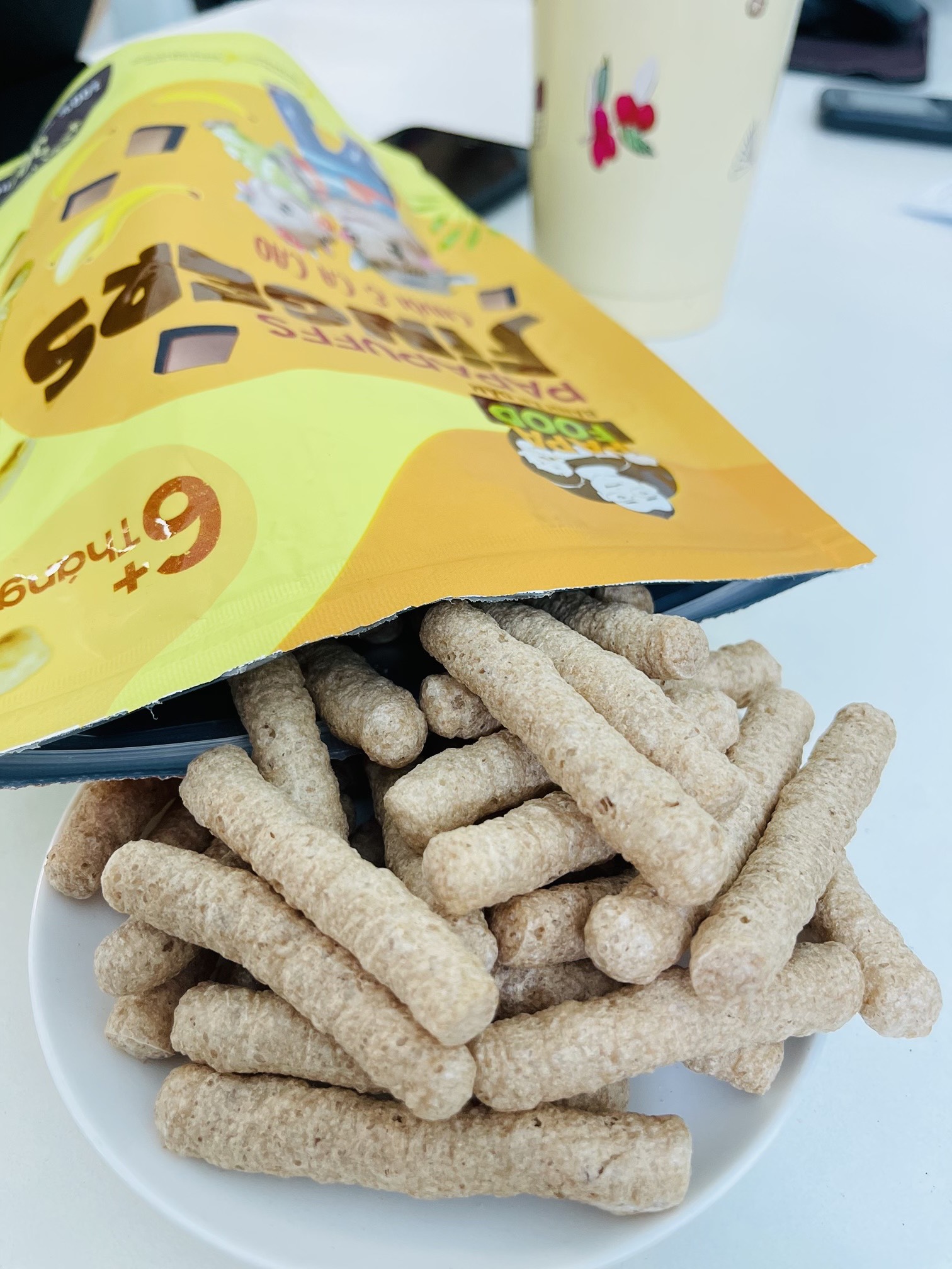 BÁNH ĂN DẶM PAPAFOOD PAPAPUFFS - FINGERS VỊ CHUỐI VÀ CA CAO - 100% NGŨ CỐC HỮU CƠ