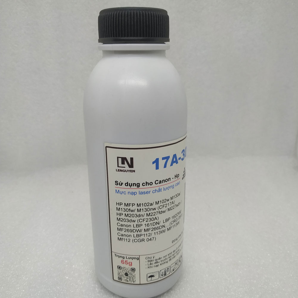 Mực Nạp, Mực chai LN 17A 30A Dùng cho hộp mực HP 17A, 30A, Canon 051, 047, 050 trọng lượng 65g - Hàng chính hãng