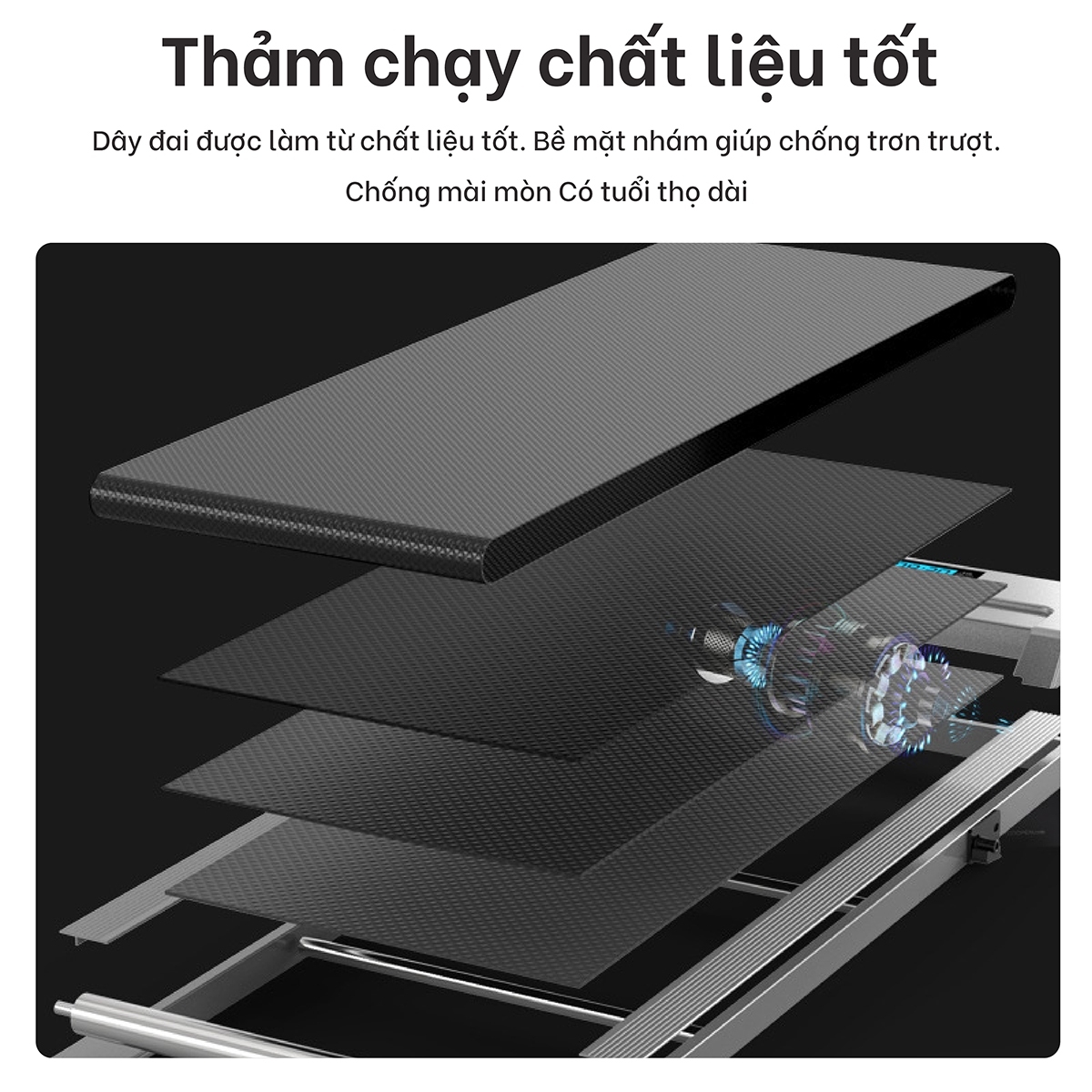 Máy chạy bộ TM310B- BLACK thế hệ mới có điều khiển từ xa , máy đi bộ gia đình
