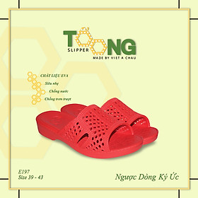 Dép tổ ong ĐỎ nhựa EVA siêu bền, siêu nhẹ, chống trơn trượt, đế dày (FORM LỚN ĐẶT LÙI 1-2 SIZE) Dép Nam Nữ Nhiều Màu Sắc