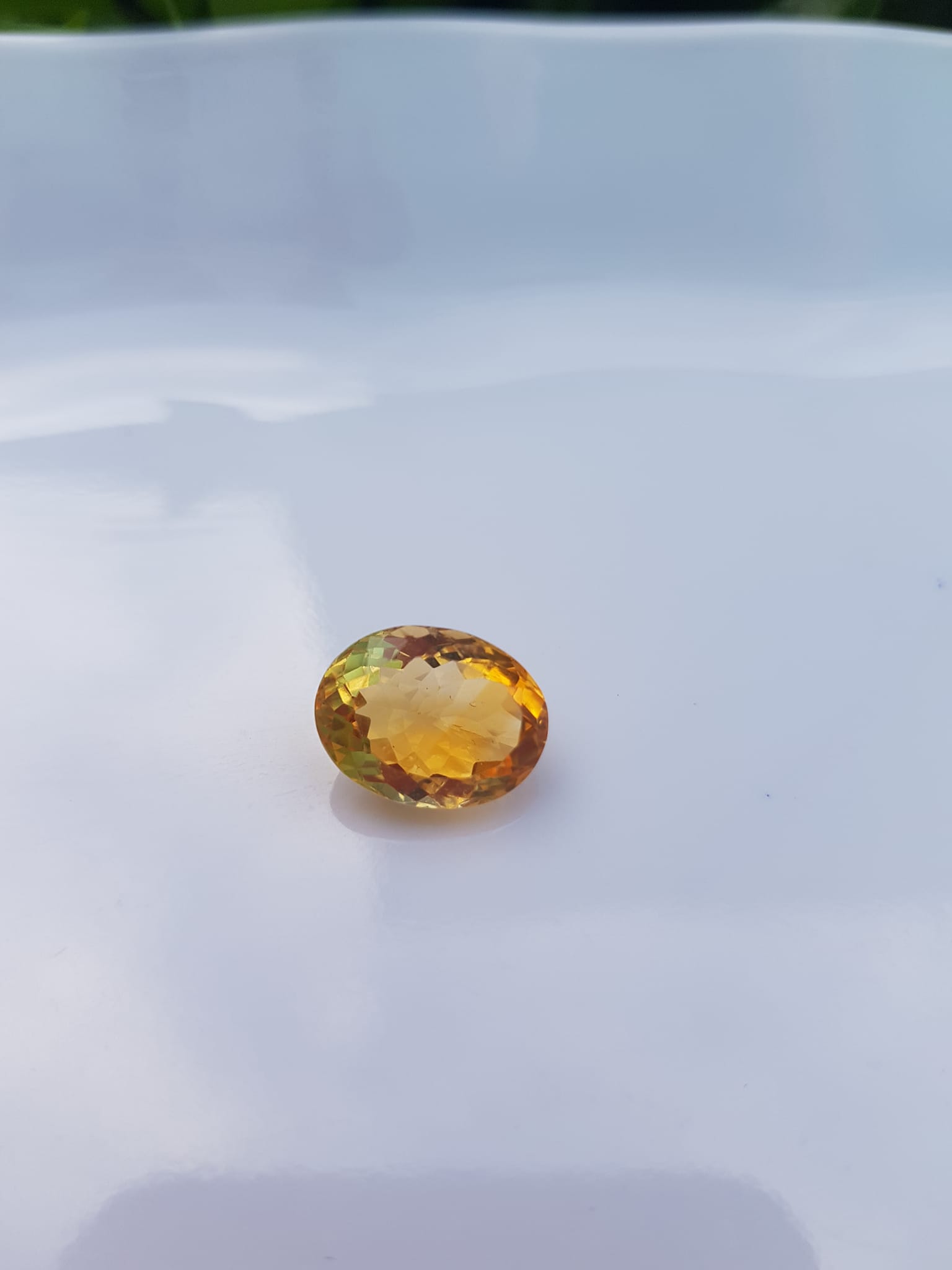 Mặt Nhẫn Oval Màu Vàng Đẹp như hoa Đá Citrine tự nhiên Size hạt 13mm x 9,8mm x 7mm ạ