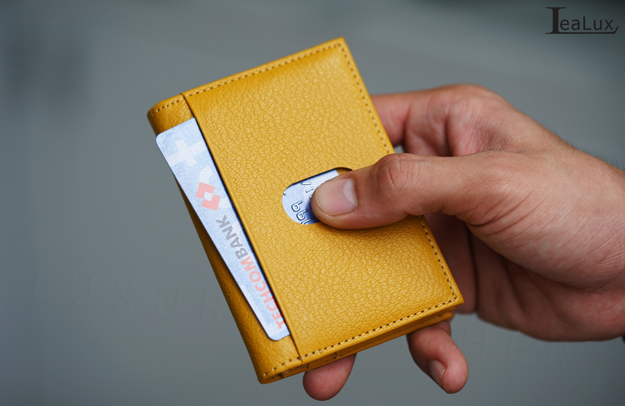 Ví da đựng card holder LEALUX