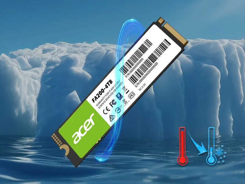 Ổ cứng SSD Acer FA200 M.2 NVMe 2.0 PCIe 4.0; Read speeds up to 7200 MB/s; tương thích Laptop, PC, PS5 - Bảo hành 5 năm Hàng chính hãng