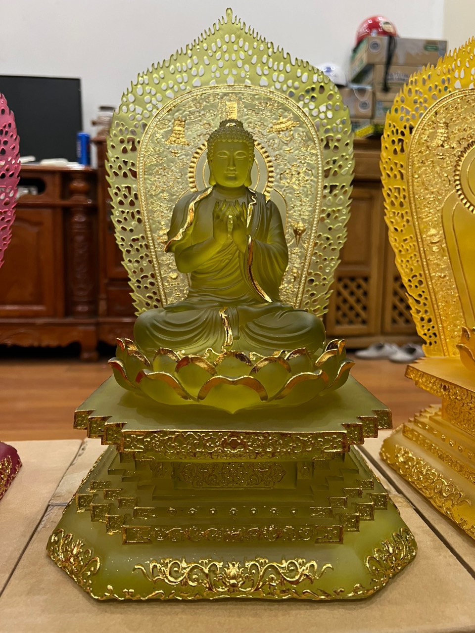BỘ 7 VỊ DƯỢC SƯ ĐÁ LƯU LY ĐẦY ĐỦ CÁC MÀU TRƯNG BÀY HOẶC LÀM QUÀ TẶNG NGƯỜI THÂN