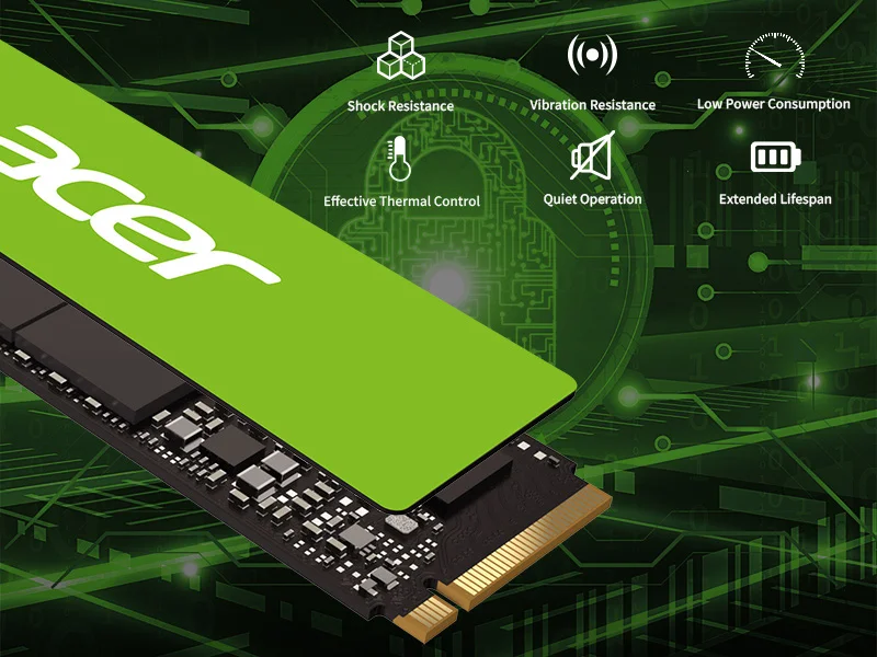 Ổ cứng SSD Acer FA200 M.2 NVMe 2.0 PCIe 4.0; Read speeds up to 7200 MB/s; tương thích Laptop, PC, PS5 - Bảo hành 5 năm Hàng chính hãng