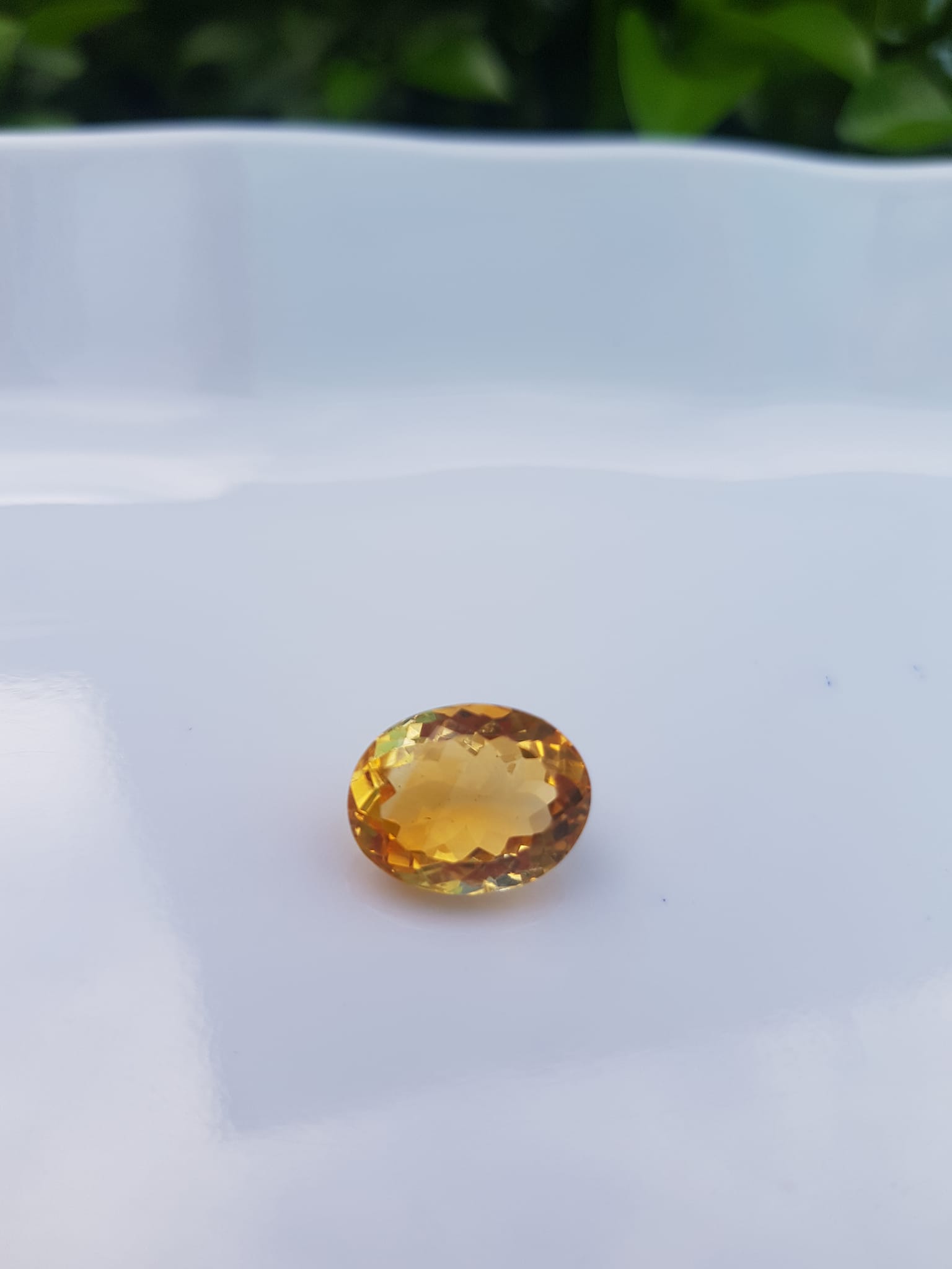 Mặt Nhẫn Oval Màu Vàng Đẹp như hoa Đá Citrine tự nhiên Size hạt 13mm x 9,8mm x 7mm ạ