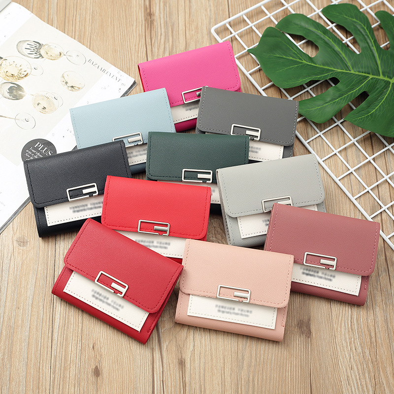 Ví Ngắn Mini Cầm Tay Nhiều Màu, Bóp Nữ Cầm Tay, Ví Thẻ Card Da Thật Cao Cấp Nhỏ Gọn Siêu Hot, Ví Thời Trang Nữ