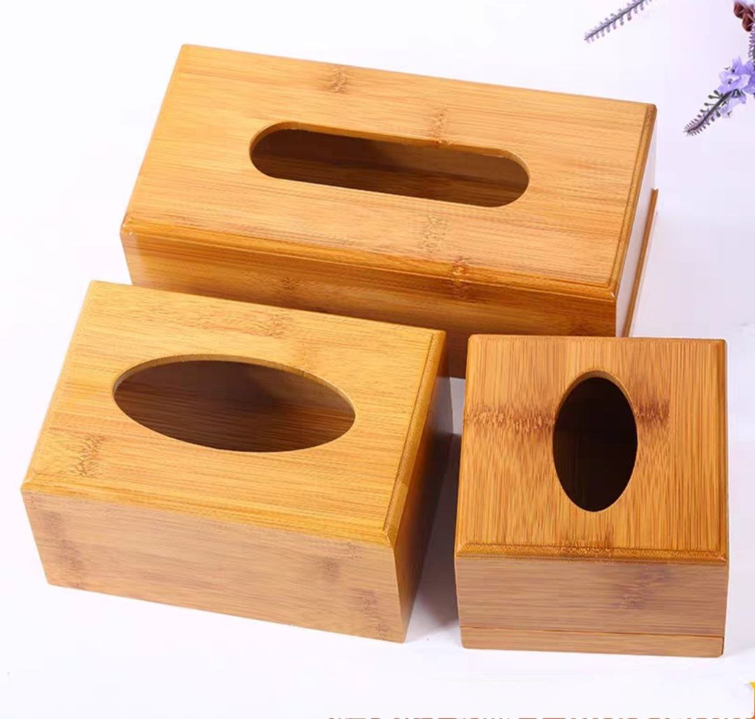 Hộp đựng giấy ăn bằng gỗ tre trúc tự nhiên cao cấp