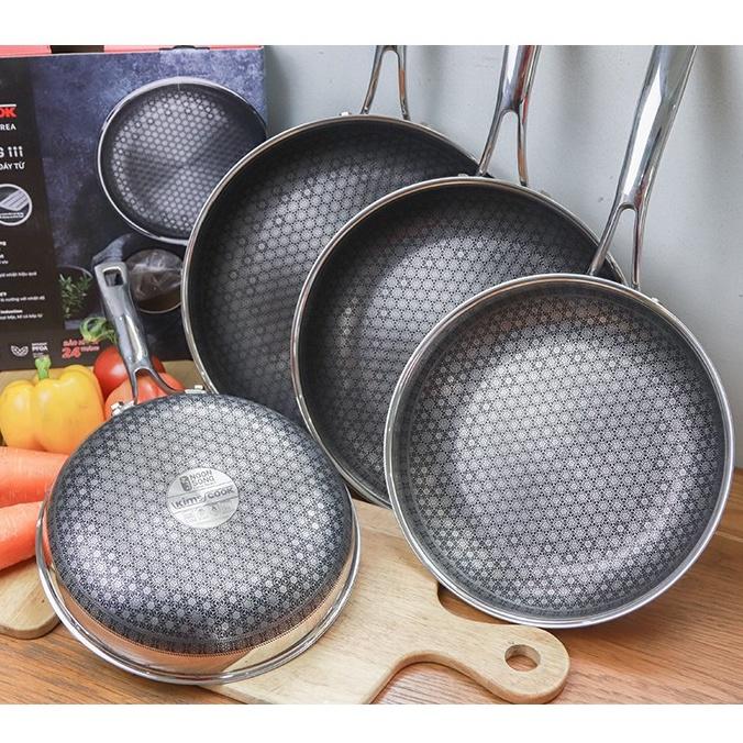 Chảo chống dính 2 mặt hoa tuyết bếp từ cào không xước Kims Cook Noon Song Hàn Quốc - 20cm/22cm/24cm/26cm/28cm/30cm/32cm