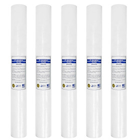 Bộ 5 lõi lọc nước số 1| PP 5micron 20 inch dùng cho bộ lọc thô, máy lọc nước R.O 30-50L/h (Hàng chính hãng)