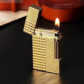 Vỏ Hột Quẹt Bật Lửa Upon D50V Họa Tiết Ô Vuông Sang Trọng Tiếng Kêu Hay -  Dùng Gas Đá Cao Cấp
