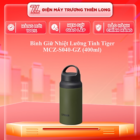 Bình giữ nhiệt, bình nước giữ nhiệt mini tiger Tiger MCZ-S040 - Dung tích 400ml - Sản phẩm cao cấp - Công nghệ Nhật Bản - Hàng chính hãng