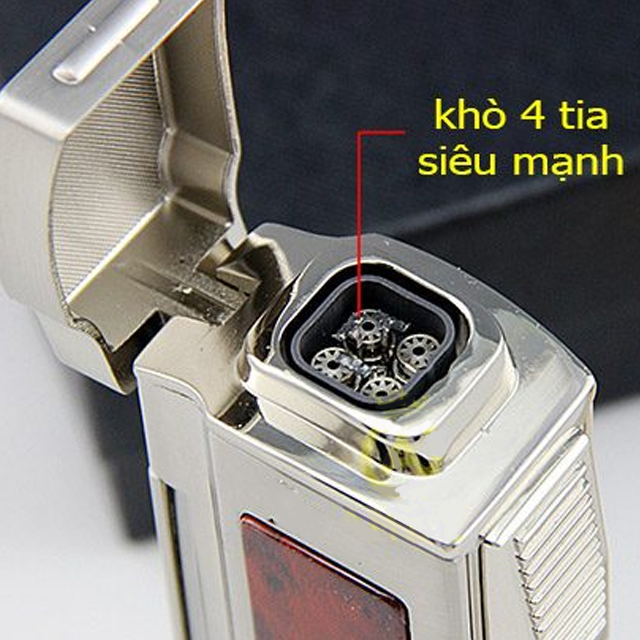 Vỏ Hột Quẹt Bật Lửa Khò Gas 4 Tia Kiêm Đục, Cắt Đa Năng COB-402 Thiết Kế Đẹp Độc Lạ - Giao Màu Ngẫu Nhiên