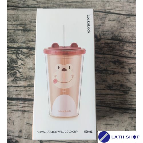 Ly nhựa 2 lớp LocknLock Animal 520ml