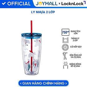 Ly Nhựa Có Ống Hút Lock&Lock HAP507YEL