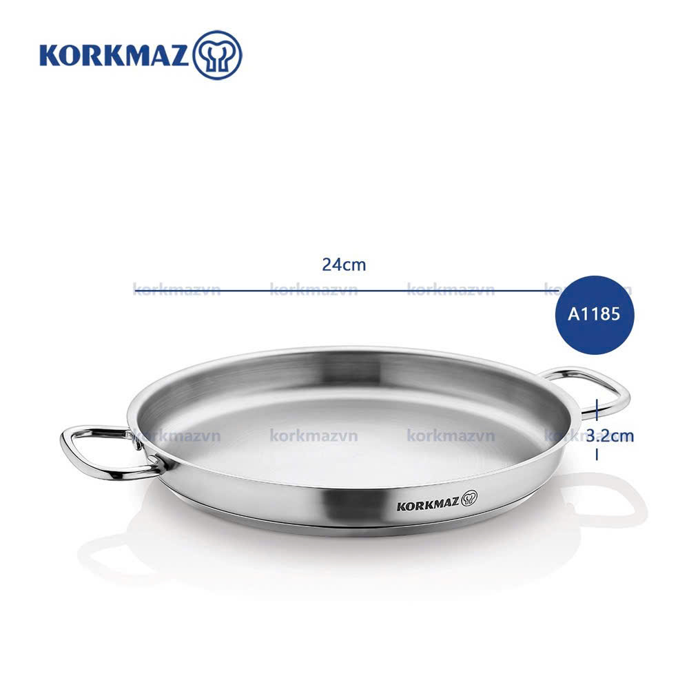 Chảo inox 18/10 Korkmaz Proline 24 cm - Omelette